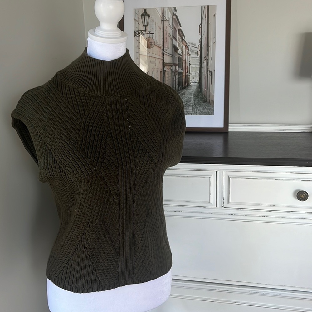 EXPRESS Green Cable Sweater